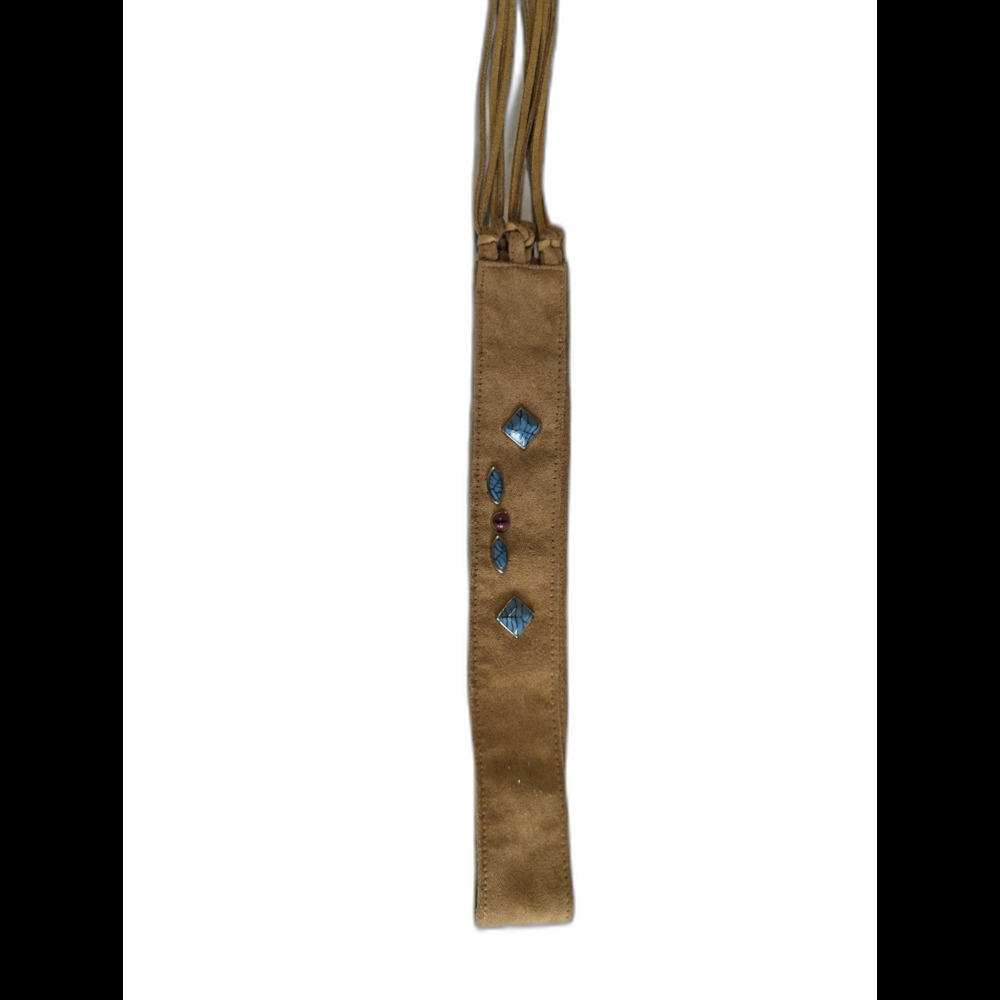 Suede Western Beaded Fringe Waist Belt